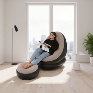 <b>Inflatable</b> Chair Modern Design Set With Household Pump Air <b>Sofa</b> & Couch Lounge for Livingroom Bedroom Office Outdoor - Product Image 2