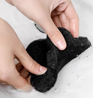 Rouleau adhésif anti-poils et anti-taches en forme d'ours personnalisé pour vêtements et soins capillaires, éponge de lavage pour machine à laver