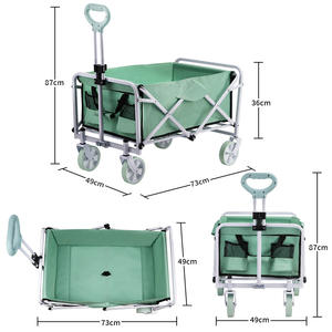 भारी-शुल्क क्षमता उद्यान फोल्डेबल आउटडोर बहु-कार्यात्मक वाहन, कैंपिंग फोल्डेबल समुद्र तट वाहन पोर्टेबल शिविर ट्रॉली - Product Image 3