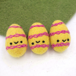 Wholesale Child for Felt Easter Egg Ornament Handmade Spring Indoor Hanging Decor Gift Set Good Quality - Product Image 6