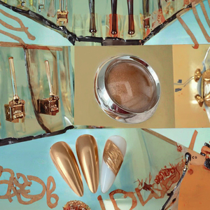 SH 1 gam/cái đầy màu sắc kim loại bụi hiệu ứng gương Chrome vàng sắc tố sơn tĩnh điện cho móng tay sáng tính năng làm bằng acrylic - Product Image 2