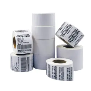 id thin width thermal printer plastic barcode label sticker packaging label roll