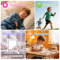 Reloj Inteligente 4G para Niños con Pantalla IPS Cuadrada, Función de Calendario, Antipérdida, Llamada SOS, WiFi, GPS, LBS, Modelo C30