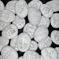 Populaire River Rock Stone Diy Peinture Arts et Artisanat Cailloux Plats Blanc 5 - 8 Cm Enfants Pebble Art