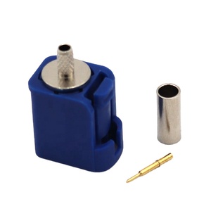 Connecteur Fakra SMB femelle à sertir pour câble RG174, bleu, type C, étanche, types A <span class=keywords><strong>B</strong></span> C D E <span class=keywords><strong>F</strong></span> G H I <span class=keywords><strong>K</strong></span> Z - Product Image 1