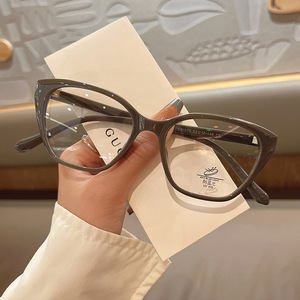 Monturas de Gafas Gu Cat Eye, Tamaño Mediano, Lentes de PC con Protección de Luz Azul, Gafas Ópticas Modernas para Mujer, Montura TR P4 81073 - Product Image 5