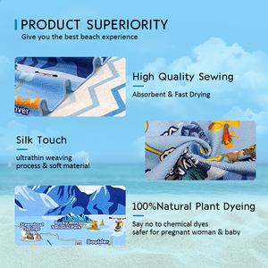 Chất Lượng Cao Thân Thiện Với Môi Sợi Nhỏ Cao Thấm Hồ Bơi Bãi Biển Khăn Tùy Chỉnh Thiết Kế Jacquard Terry Khăn Bãi Biển - Product Image 5