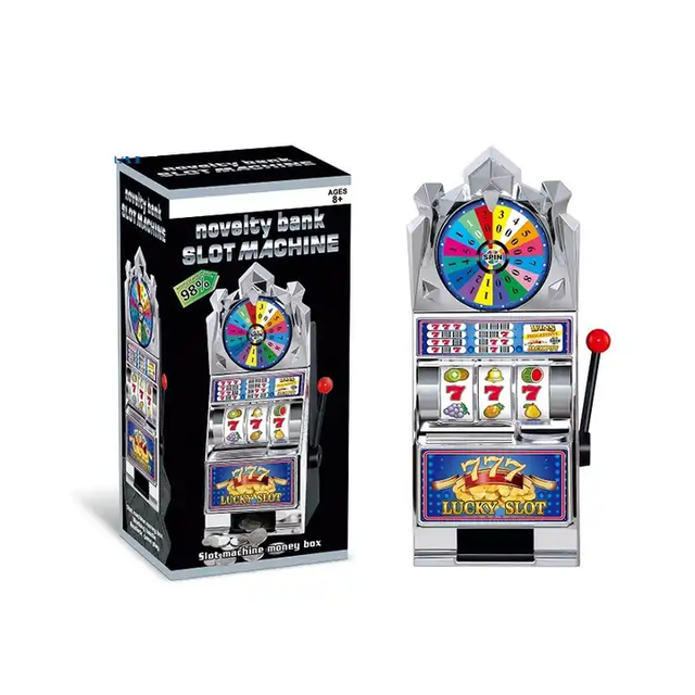 Creative Lucky 7 Fun Game Machine Casino Toy Music Flash Light Jackpot Sound Entertainment Jumbo Slot Machine Toy Piggy Bank