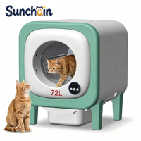 Nouvelle Litière pour Chat avec Caméra, Désodorisation à l'Air Frais, Électrique, Extra-Large, Intelligente, Nettoyage Entièrement Automatique, Matériau ABS