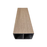 Tubo de Techo Tubular de 100*50mm, Tubo Cuadrado de Madera WPC de 50*50mm para Decoración Interior, Tubo Hueco para Pared, Columna Divisoria de Espacios