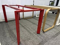 Piétement de table en métal à 4 pieds parallèles, réglable, ergonomique, moderne et robuste pour la maison, le bureau et les postes de travail.