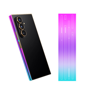 Film de protection latéral pour téléphone Samsung W26, autocollant rectangulaire en aluminium avec effet lumineux coloré - Product Image 3