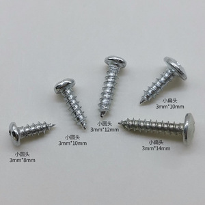 Tapping Screws 3mm 8mm 10mm 12mm 14mm Round Flat Head Metric Wood <b>Fasteners</b> Rust Resistant Class 4.8 Grade A Iron - Product Image 1