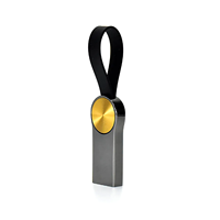 Flashdisk USB Logam dengan Tali Silikon 128GB Permukaan Cakram Warna-warni Logo Kustom Pendrive Portabel U Disk Promosi