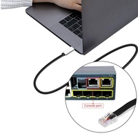 Câble de débogage USB 2.0 type-c vers console Câble série USB C vers RJ45 RS232 simple avec 1.8m