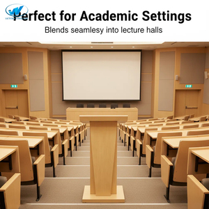 Bán Buôn Hot Phong Cách Hiện Đại Phong Cách Tối Giản Bằng Gỗ Bục Cho Bài Phát Biểu Hội Nghị Hiển Thị Nền Tảng Và Bục Cho Bài Phát Biểu Chủ Nhà - Product Image 5