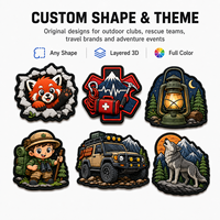 Patch PVC extérieur personnalisé, badge moral 3D en caoutchouc souple pour sac à dos, veste, casquette, accessoires d'uniforme
