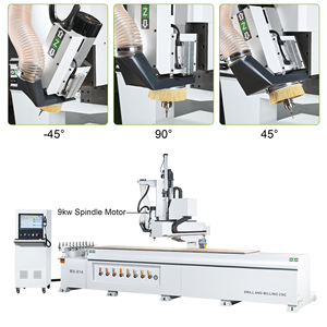 Máquina CNC para trabajar la madera, taladrar y fresar MX-814 con ATC multieje de doble eje X/Y para puertas y gabinetes - Product Image 5