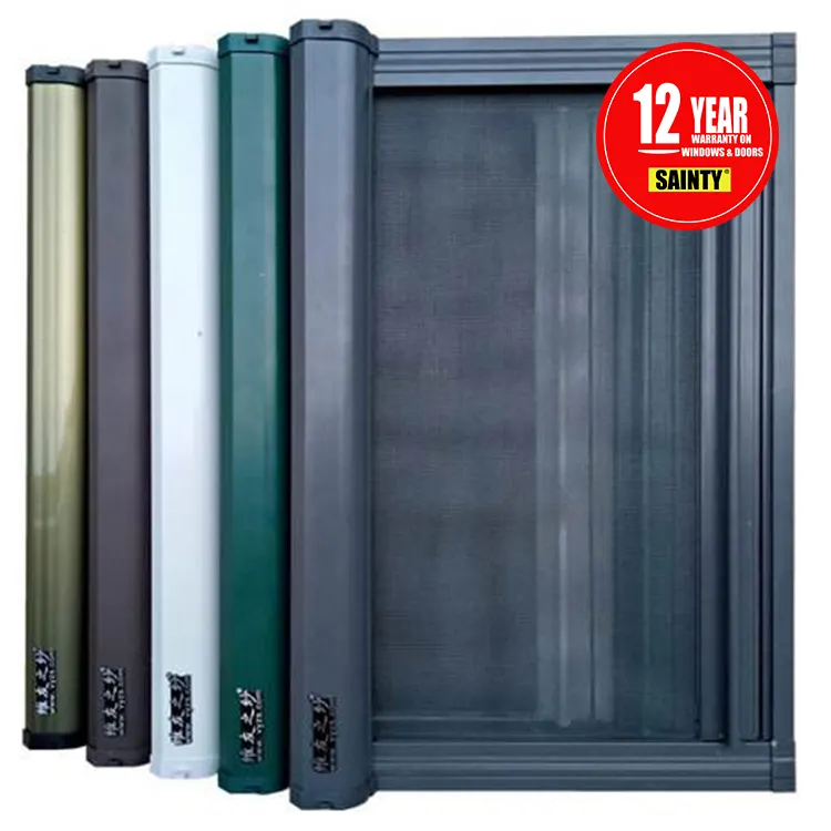 Easy and fast installation aluminum screen window with mosquito screen safety opening