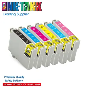 INK-TANK T0791 T0791-T0796 T0801 Cartridge tinta InkJet kompatibel untuk Epson Stylus Photo 1500W P50 Artisan 1430 Tank Printer