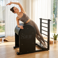 Machine d'entraînement Pilates Reformer en bois d'érable avec logo personnalisé pour studio à domicile et studio de yoga, modèle Ladder Barrel pour la pratique de la chaîne