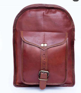 Mochila De cuero marrón Vintage Casual mochila bolsas - Product Image 2