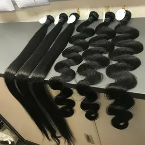 Vendeurs de cheveux vierges non traités, paquets de tissage de cheveux humains brésiliens, paquets de cheveux brésiliens vierges bruts à cuticules alignées