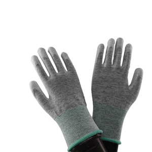 Guantes de trabajo industriales antiestáticos al por mayor de fábrica de China, guantes antideslizantes sin pelusa PU Palm Fit ESD para manejo de microchips - Product Image 5
