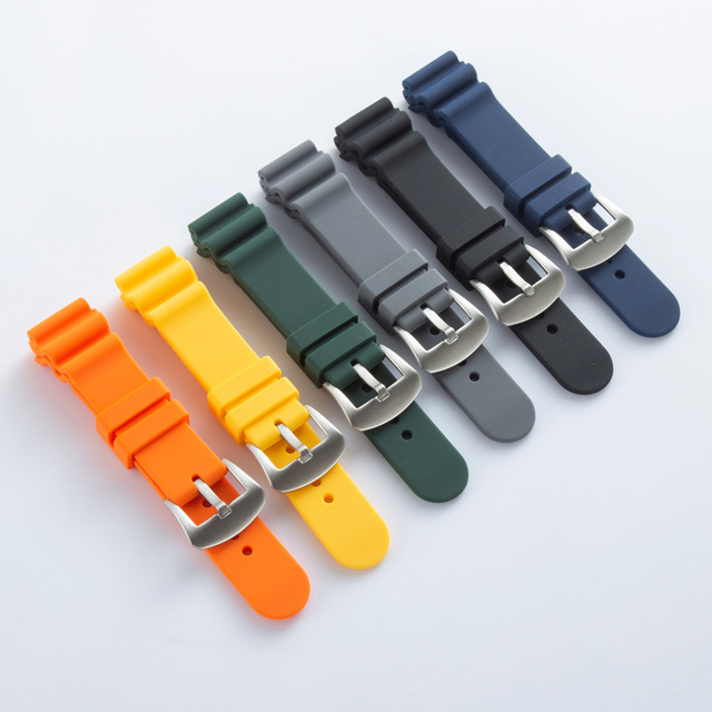 Stock JD345 20mm for 007 Diver Good Quality Luxury Rubber Silicone Watch Band Strap