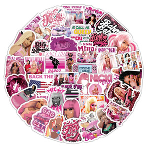 60 autocollants graffiti <span class=keywords><strong>sexy</strong></span> Nicki Minaj pour téléphone et décoration murale, autocollants du célèbre rappeur, album Anaconda - Product Image 2