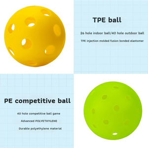 Palline da Pickleball in Plastica per Esterno, Certificate USAPA, per Competizione e Allenamento, Luminose, Senza Cuciture, Elastiche, 74mm, 22-26g, 40 Fori - Product Image 2