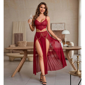B1114 Camicia da Notte <span class=keywords><strong>Sexy</strong></span> per Donne, Abito da Notte alla Moda, Pizzo Trasparente Seducente, Indumento Intimo Divertente e Provocante - Product Image 1