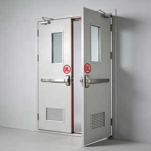 Porte coupe-feu professionnelle en acier, norme européenne, résistance 2 heures, pour hôtels, centres commerciaux, hôpitaux, écoles, résidences, sous-sols, cinémas et évacuations - Product Image 2