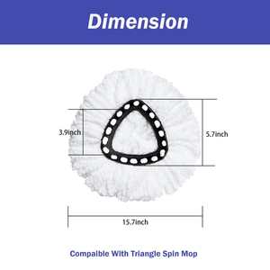 3 Pack Vacuum Sealed O-Cedar EasyWring <b>Mop</b> <b>Head</b> Refills Premium Microfiber Spin <b>Mop</b> <b>Replacement</b> Pads for Deep Cleaning - Product Image 4