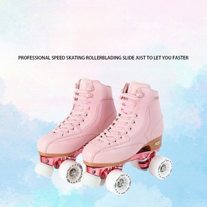 Patins à roulettes professionnels à double rangée pour adultes, tendance mode, nouveaux, élégants, confortables, pour jeunes, roues noires scintillantes, flash - Product Image 3