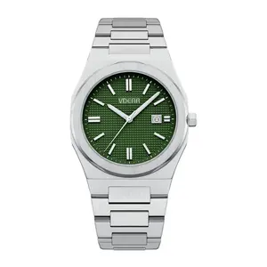 Top-Mode Datum Herren Luxus-Quartz-Armbanduhren leuchtendes Montre aus Stahl rostfrei für Mann hellblau persönliche Uhr