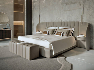 Set furnitur kamar tidur mewah, bangku Ottoman pelapis beludru ungu mewah <span class=keywords><strong>Modern</strong></span> - Product Image 4