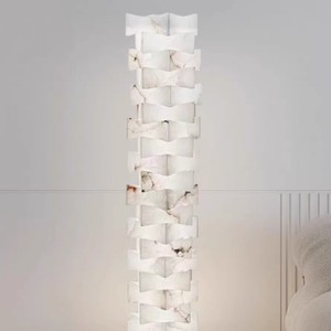 Lámpara de pie de mármol con fuente de luz LED 220V, pantalla de cristal, diseño moderno para sala de estar, decoración de villa - Product Image 2
