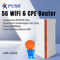 Routeur CPE PUSR Global 4G/5G WiFi6 AX3000 avec emplacement pour carte SIM, 4 ports Gigabit, QoS et VPN, 3000 Mbps, FWA U200