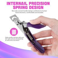 Coupe-ongles professionnel Type spécial U forme faux conseils coupe-bord outil de manucure en acier inoxydable acrylique coupe-ongles