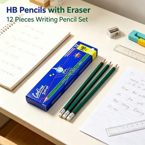Crayons en plastique Hb sans bois, graphite # 2 Crayons pour l'école et le bureau, vente en gros, prix <span class=keywords><strong>d</strong></span>'usine, avec gomme, logo personnalisé - Product Image 1