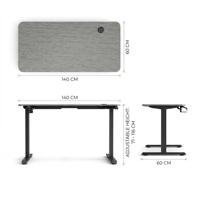 Model AX electric standing desk Height adjustable Gaming Table Gaming Workstation With Headphone Hook Cup Holder LED Display