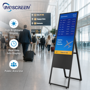Pantalla Publicitaria Digital Comercial INGSCREEN, Ultra Delgada, FHD, de Pie, para Interiores, Funcionamiento 24/7, para <span class=keywords><strong>Tiendas</strong></span> Minoristas - Product Image 1