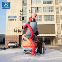 Mascotte gonflable personnalisée du Dieu de la Porte Chinois pour la décoration d'événements festifs