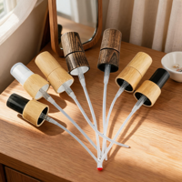 Bocaux à épices en bambou naturel avec couvercle à vis et pompe pulvérisatrice – Idéal pour la cuisine, le garde-manger et le pique-nique