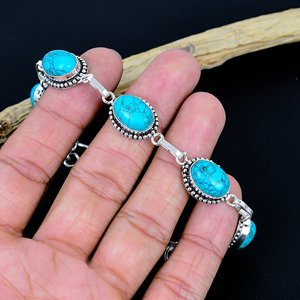Handmade Larimar <b>Bracelet</b> Handmade Antique Style Handmade Adjustable Design <b>Bracelet</b> Natural Gemstone Jewelry - Product Image 3