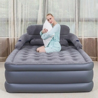 Lit gonflable pliable automatique avec pompe intégrée pour le camping en plein air, les voyages, matelas gonflable