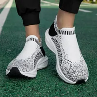 Chaussures de marche décontractées pour hommes, personnalisées en gros, en maille respirante, à semelle légère, style baskets de sport