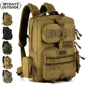 Mydays户外30L轻质防水耐用3天徒步旅行突击背包户外战术背包，带多个口袋