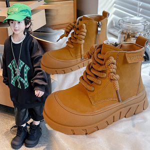 Nuove <span class=keywords><strong>Scarpe</strong></span> Invernali per Bambini 2025 con Suola Antiscivolo, Alta Qualità, Morbido PU, Calde, Altezza alla Caviglia, Stivali Piatti e Leggeri per Ragazzi e Ragazze - Product Image 4